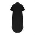 thumbnail image 6 of Zpanxa Sundresses for Women, Casual Dresses for Women, Ladies Fashion Loose Temperament Casual Solid Color Button Mid-length Dress, 6 of 6