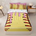 thumbnail image 2 of Homewish Cartoon Baseball Gaming Zipper Twin Comforter Sets with Fitted Sheet and 2 Pillowcases, Ice Cream Drip Zipper Bedding Set, Polka Dots Reversible, 4 Pieces, 2 of 6