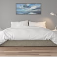 thumbnail image 7 of Kate and Laurel Sylvie The Tide Waits for No Man Framed Canvas Wall Art by Nel Whatmore, 18x40 Gray, Scenic Ocean and Skies View Painted Art for Wall Decor, 7 of 7