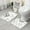 Princess Castle Flower, variant on Princess Carriage Pattern Bathroom Rugs Sets 3 Piece,Toilet Cover Set,Absorbent Non Slip Bathroom Mats Sets with U-Shaped Contour Rug Toilet Rug Set