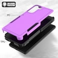 thumbnail image 5 of for Samsung Galaxy S21 Plus Case: Dual Layer Protective Heavy Duty Cell Phone Cover Shockproof Rugged with Screen Protector - Military Protection Bumper Tough - Samsung Galaxy S21+ Plus 5G, Purple, 5 of 16