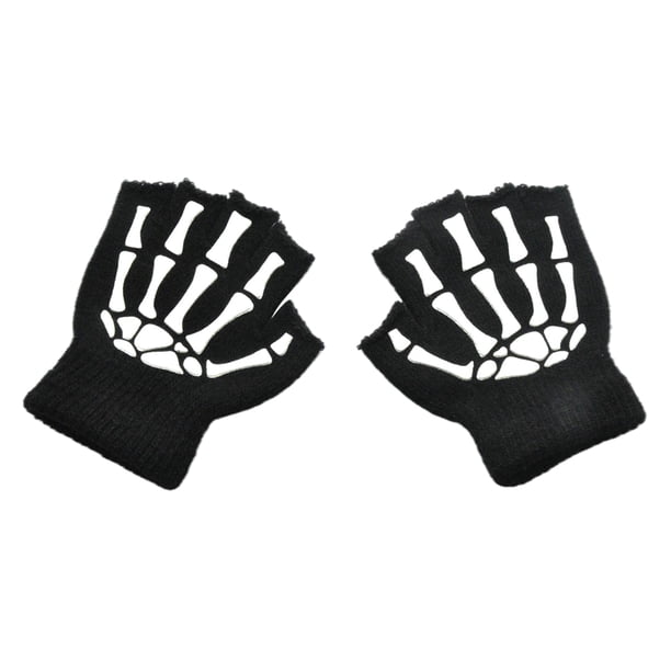 Guantes de medio de de Halloween Garra de de Cráneo Sunnimix Guantes de medio dedo