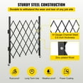 thumbnail image 4 of VEVOR Puerta de seguridad plegable individual, 48" H x 66" W Puerta de puerta plegable, puerta de seguridad de acordeón de acero, puerta de seguridad de expansión flexible, puerta de barricada, 4 of 9