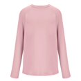 thumbnail image 4 of COMVALUE Women's Bamboo Viscose Long Sleeve Raglan Shirt Slim Fit Layering Top Pink for Size L, 4 of 5