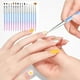 thumbnail image 5 of Set de 15 pinceles para limpieza de uñas - Cerdas sintéticas, mango degradado, para nail art y cuidado de cutículas, 5 of 8