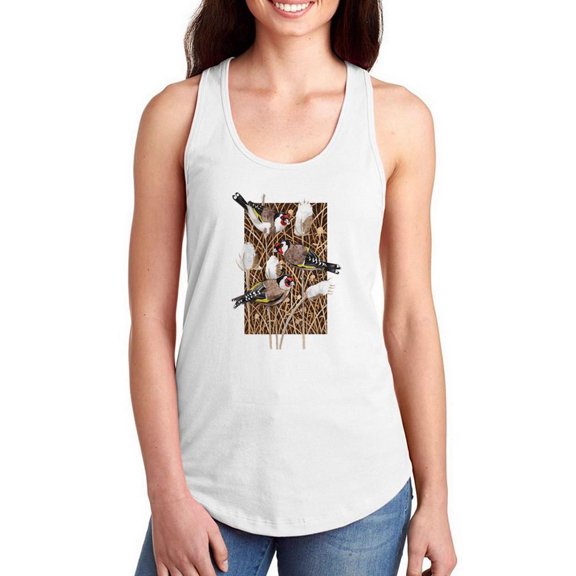 Artshine Goldfinch Cuties Racerback Tank Women -Girija Kulkarni Designs, Female Small