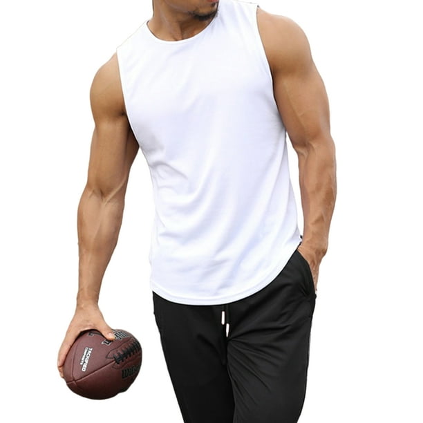 Numeriek Bonus Gestreept CVLIFE Mens Tank Tops Athletic Sleeveless A-Shirt Curved Hem Cotton  Undershirt for Workout Training Basic Top Tee - Walmart.com