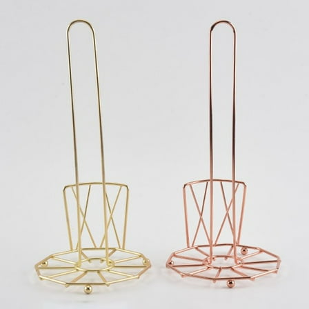 WHAMVOX  Metal Paper Towel Holder Tea Holders for Kitchens Gold Rose