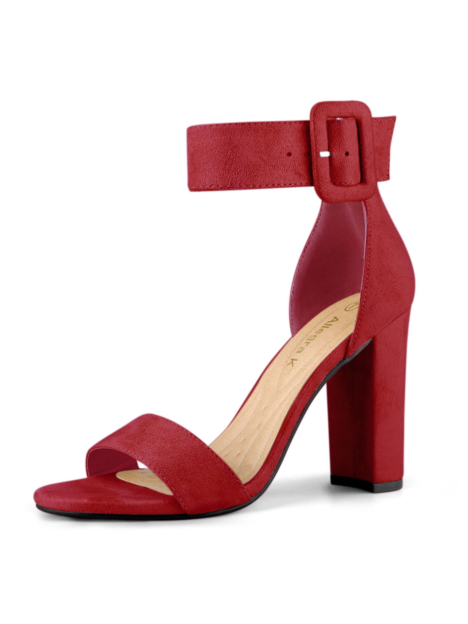 Allegra K Women's Block Heels Zipper 