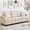 Ivory White, variant on EastVita Modern 3-Seater Sofa for Living Room Comfy with Deep Seat Chenille with Cup Holders and Side Storage Pockets Beige