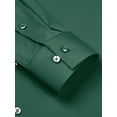thumbnail image 5 of Youclos Men's Stretch Slim Fit Long Sleeve Shirt - Soft Long-Lasting Stretch Wear for Daily Commute and Business Casual, 5 of 6