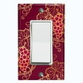 thumbnail image 1 of Metal Light Switch Plate Cover Elegant Burgundy Grape Vine Damask DAM075, 1 of 13