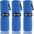 thumbnail image 6 of Microfiber Golf Towel (16" X 16") with Carabiner Clip, Waffle Pattern Golf Towel Hook and Loop Fastener - The Convenient Golf Cleaning Towel Red/Blue/Yellow, 6 of 10