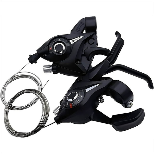 Juego de Desviador y Palanca de Cambios para Bicicleta de 21 Velocidades, Palancas de Cambio 3x7 con Freno, Manija de Disco para Ciclismo, Incluye Cable de Cambio.