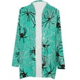 thumbnail image 3 of WXLWZYWL Womens Halloween Cardigan Plus Size Open Front Lightweight Pumkin Bat Spide Web Ghost Witch Print Blouse Cute Spooky Pattern Cardigans, 3 of 4