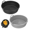 thumbnail image 1 of Friteuse à Air Chaud en Silicone Pot 2Pcs Résistant à la Chaleur Antiadhésive Friteuse à Air en Silicone Doublure Pliable pour Friteuse à Air Four Micro-Ondes, 1 of 10