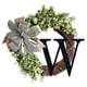 thumbnail image 1 of 26 Letters Decorative Wreath Door Hanging Home Decor Letters With Knot Pendant Rattan Ring Wall Decoration Window Decoration Pendant, 1 of 4