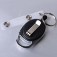 thumbnail image 2 of tooloflife 60CM Retractable Badge Reels Key Ring Holder with Carabiner Clip Black, 2 of 7