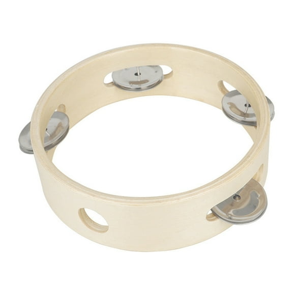 Single Row Tambourines Handheld Percussion Musical Instrument for Adults, Kids