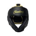thumbnail image 1 of Casco de entrenamiento de boxeo Casco transpirable en la frente del engranaje y la protección del oído para los entusiastas MMA SANDA Men Wrestling Negro de oro, 1 of 8