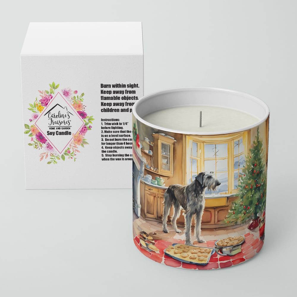 Irish Wolfhound Christmas Cookies Decorative Soy Candle 3.25 in x 3.75 in