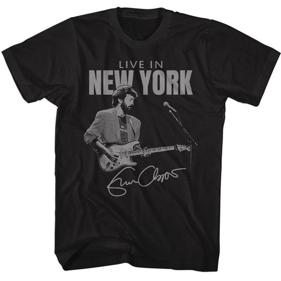 Eric Clapton Signature Monocolor Black Adult T-Shirt 5Xl