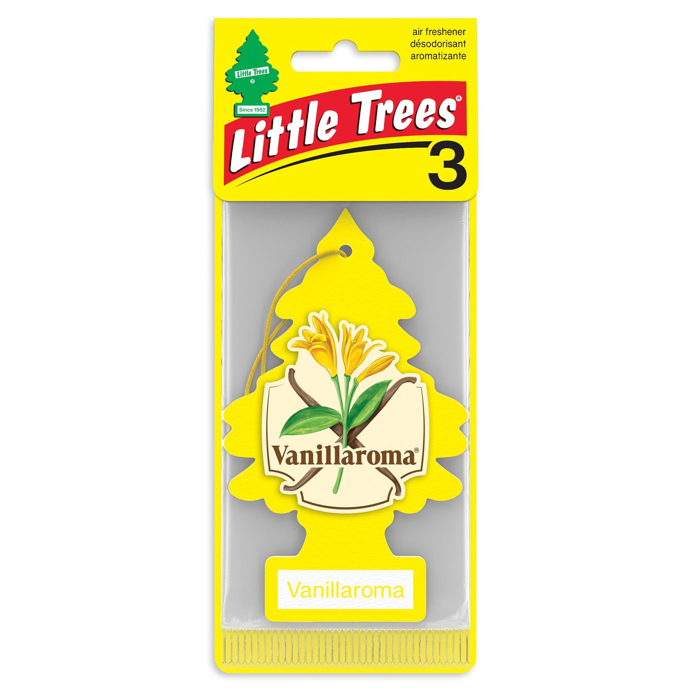 (2 pack) Little Trees Air Freshener Vanillaroma Fragrance 3-Pack