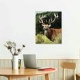 thumbnail image 2 of COMIO Canvas Wall art Animal art Deer picture Bathroom Photo Wall decoration Wildlife pictures Home decor Deer wall art Canvas photo panel Canvas print Living room Bedroom Office Wall art, 2 of 4