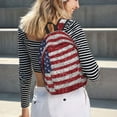thumbnail image 6 of Yiaed America Flag Glitter Print Backpack, Premium Laptop Backpack, Travel Backpack for Women, Lightweight Backpacks, Comfortable Back Pack-Small, 6 of 7