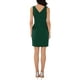 thumbnail image 3 of INSPIRE CHIC Vestido de cóctel sin mangas con escote en V y fruncido, color verde oscuro, talla 2XL, 3 of 6