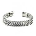 thumbnail image 2 of Pulsera para hombre, pulsera con cierre magnético editable de doble hilera de acero titanio, 2 of 3
