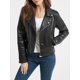 thumbnail image 2 of -Chaqueta corta de cuero sintético para mujer, abrigo de Moto con cremallera, color negro, ropa de calle para primavera y otoño, novedad, 2 of 5