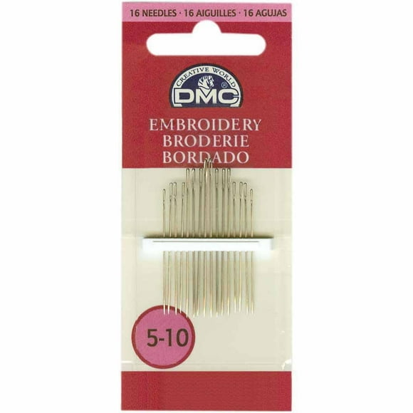 DMC Embroidery Needles Sizes 5-10 (16 Needles)