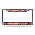 thumbnail image 2 of Florida State Seminoles Cadre de Plaque d'Immatriculation Chromé Pailleté, 2 of 3