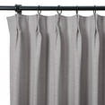 thumbnail image 3 of TWOPAGES Faux Linen Drape 42 W X 102 L Inch Pinch Pleated Hanging Style Room Darkening Privacy Protection Drape for Kitchen, 1 Panel, Rock Grey, 3 of 6