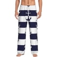 thumbnail image 2 of Lsque Anchors Print Men's Pajama Pants, Lounge Pant - Comfortable Home Wear,Elastic Waistband, Stylish Design-Large, 2 of 9