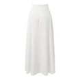 thumbnail image 4 of RUTAYY Women Straight Solid Color Skirt Casual Basic Midi Skirt For Daily Wear Outing Spring Summer Fall Versatile Stretch Comfortable Casual Travel Skirts, 4 of 5
