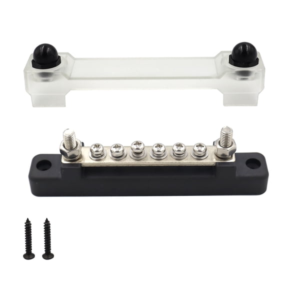 Marine Car Pickup Trailer Boat Busbar Waterproof Ground Power Distribution Block with Transparent Covers 6/12 Terminal