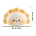 thumbnail image 4 of Dumpling Shape Squishy Fidget Toys for Adults Soft Tactile Office Desk Accessory Polyurethane Foam Sensory Gadget Manual Venting Tool Multi Color 1 Pack, 4 of 9