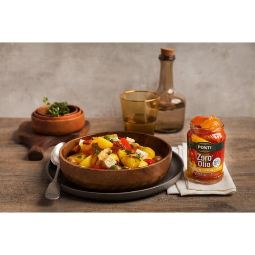 Ponti Zero Oil Grilled Peppers 290g, British Import (Pack of 3)