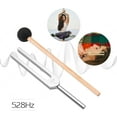 thumbnail image 4 of Diapasón de aleación de aluminio 528C 528Hz Pitchfork con mazo Paño de limpieza Bolsa de transporte Instrumento musical de curación de sonido Tomshoo Diapasón, 4 of 6