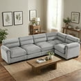 thumbnail image 7 of Bonzy Home Convertible Sectional Sofa, L‑Shaped Couch, Ultra‑Comfort Seating – Configurable for Living Room & Family Room; Gray, 7 of 7