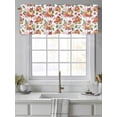 thumbnail image 4 of Thanksgiving Pumpkin Valances for Windows Fall Countryside Watercolor Leaf Floral Rod Pocket Curtains Valance Short Window Treatment Drapes for Living Room, Bedroom Bathroom 60"&nbsp;W x 14" L, 4 of 5