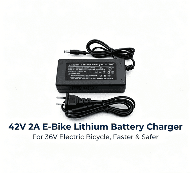 42V 2A Ebike Charger Power Supply For 36V Lithium Battery Electric Bicycle E-Bike