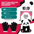 thumbnail image 3 of PEAK 2 PEAK Girls Panda Beanie Hat Glove Set, 3 of 6