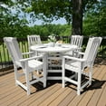 thumbnail image 5 of Highwood's 48" Round 5-pc Lehigh Dining Set - Counter Height, Outdoor, Eco-friendly, Synthetic Wood, 5 of 9