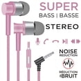 thumbnail image 2 of Escape - Écouteurs Stéréo Intra-Auriculaires, Réduction de Bruit, Microphone Intégré, Rose, 2 of 3