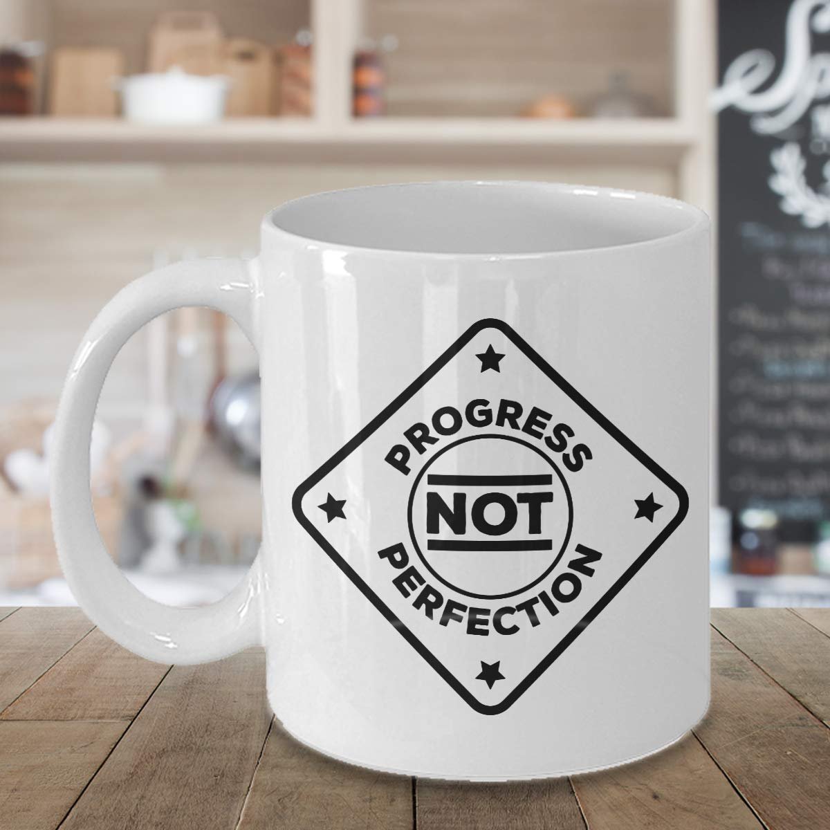 Progress Not Perfection Sobriety Affirmations & Reminder Themed Sign Coffee & Tea Gift Mug, Ornament, Inspiration Décor, Token, Reward & Alcohol, Meth Or Drug Addiction Recovery Gifts For Men & Women - image 3 of 4