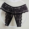 thumbnail image 6 of HOMBOM Low Rise Underwear for Women Open Crotch Soft Comfort Waist Everyday Wear Sheer Lace Panties for Ladies Black M, 6 of 6