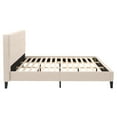 thumbnail image 2 of CorLiving Bellevue Upholstered Adult King Platform Bed with Slats and Panel Tufted Headboard - No Box Spring Required, 2 of 9